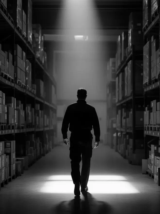 Worker in a distribution centre
